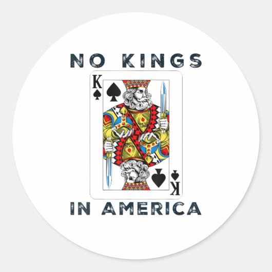 No Kings In America We The People Creative Style Runder Aufkleber (Vorderseite)