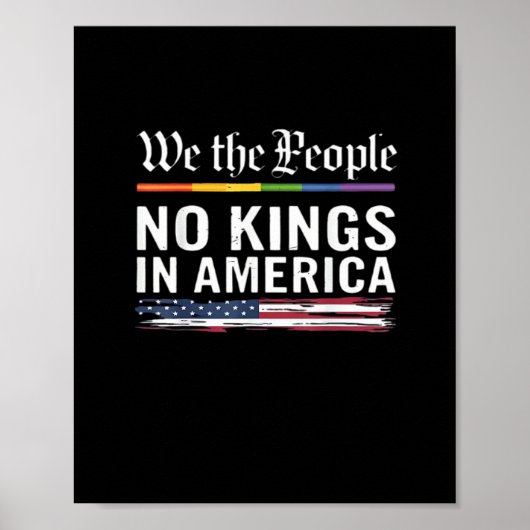 No Kings In America We The People Political Americ Poster (Vorne)