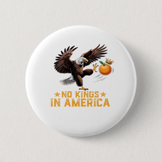 No Kings In America We The People Political Retro Button (Vorderseite)