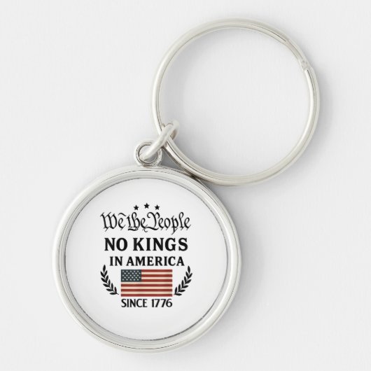 No Kings In America We The People Political Retro Schlüsselanhänger (Vorne)