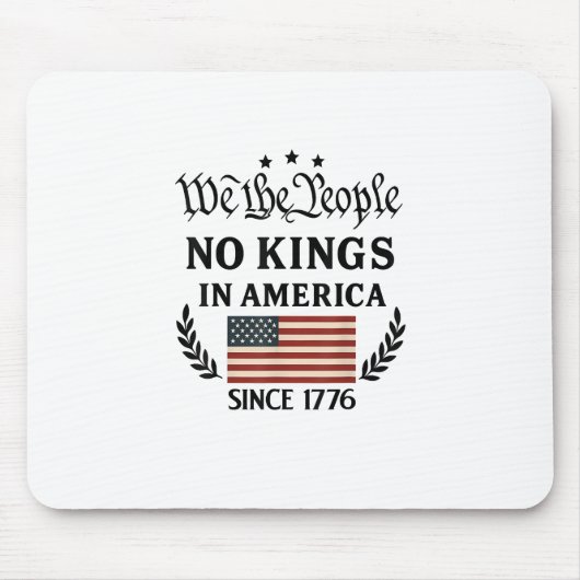 No Kings In America We The People Retro Classic Mousepad (Vorne)