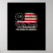 No Kings In America We The People Retro Cool Poster (Vorne)