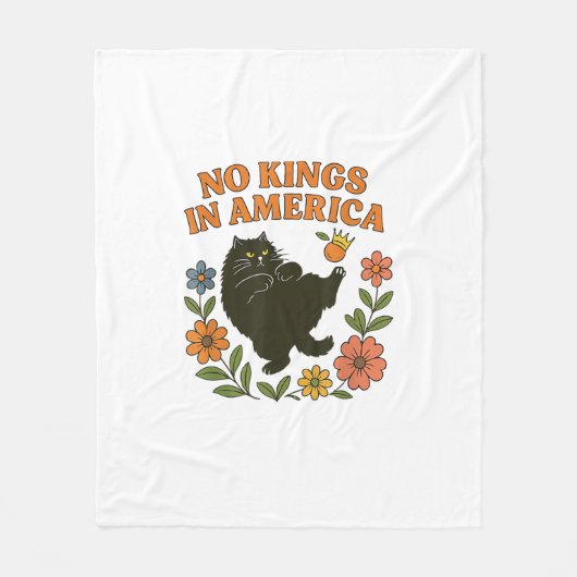 No Kings In America We The People Retro For Girl C Fleecedecke (Vorderseite)