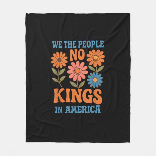 No Kings In America We The People Retro Lovers Fleecedecke (Vorderseite)