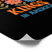 No Kings In America We The People Retro Lovers Poster (Ecke)