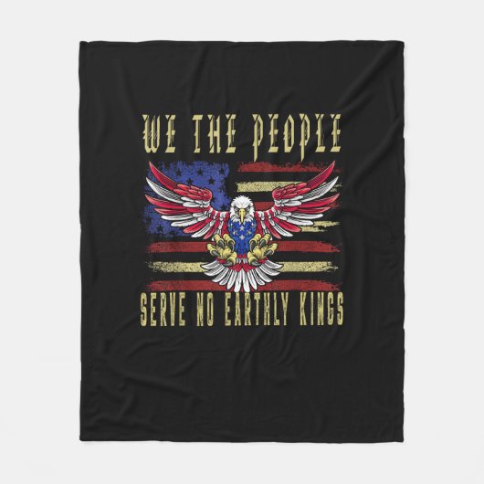 No Kings In America We The People Serve No Kings Fleecedecke (Vorderseite)