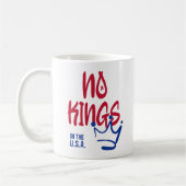 No Kings in the U.S.A. Classic Tasse - Red & Blue (Links)