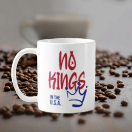 No Kings in the U.S.A. Classic Tasse - Red & Blue