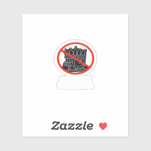 No Kings In The USA America Say No King Classic Re Aufkleber (Blatt)