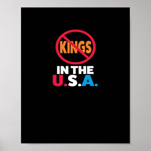 No Kings In The USA Poster (Vorne)