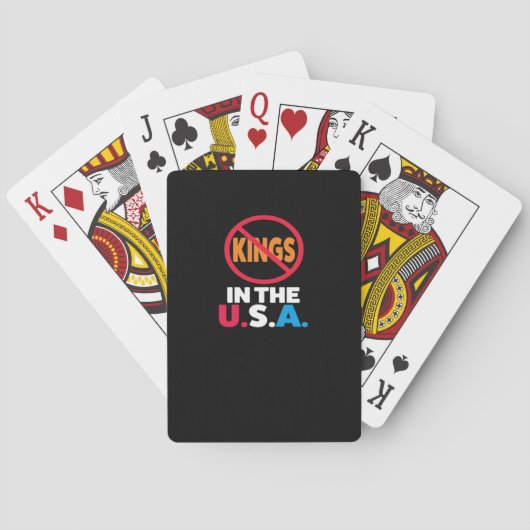 No Kings In The USA Spielkarten (Rückseite)