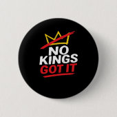 No Kings It Creative Casual Button (Vorderseite)