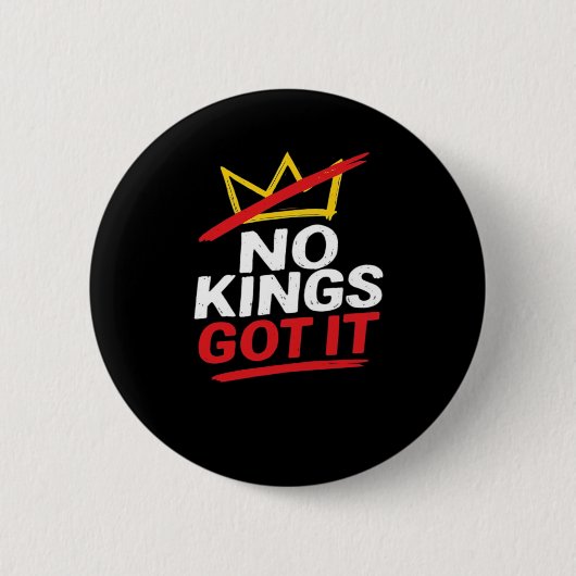No Kings It Creative Casual Button (Vorderseite)