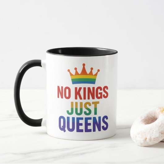 No Kings Just Queens Mug Tasse (Mit Donut)