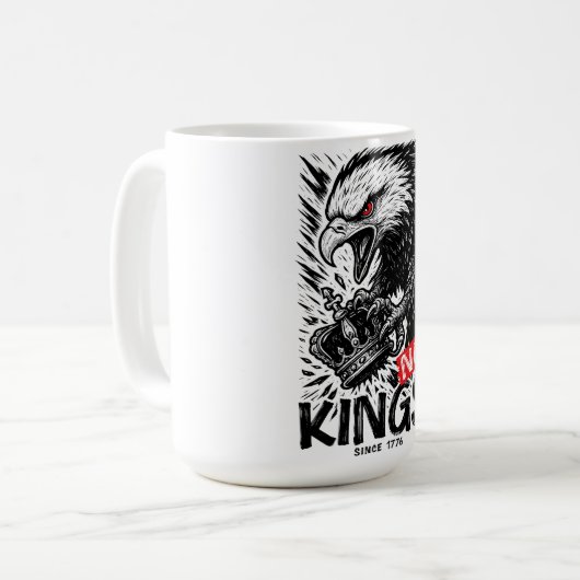 NO KINGS  KAFFEETASSE (Vorderseite Links)