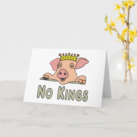 No Kings Karte (Gelbe Blume)