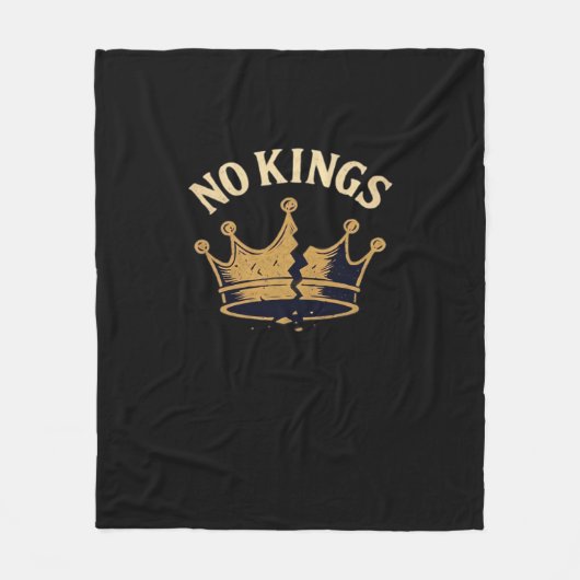 No Kings Minimal Clean Fleecedecke (Vorderseite)