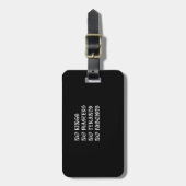 No Kings No Masters No Tyrants No Fascists Style Gepäckanhänger (Vorderseite vertikal)