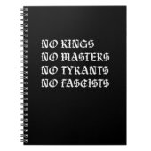 No Kings No Masters No Tyrants No Fascists Style Notizblock (Vorderseite)