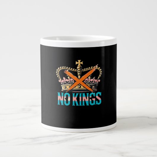 No Kings No Oligarchs  Jumbo-Tasse (Vorderseite)