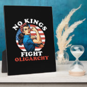 No Kings Oligarchy Retro Classic Fotoplatte (Seite)
