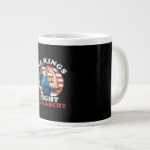 No Kings Oligarchy Retro Classic Jumbo-Tasse (Vorderseite Rechts)