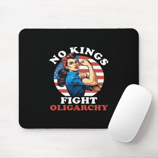 No Kings Oligarchy Retro Classic Mousepad (Mit Mouse)