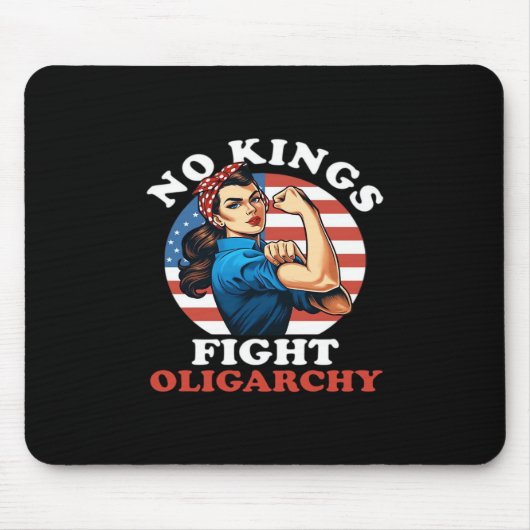 No Kings Oligarchy Retro Classic Mousepad (Vorne)