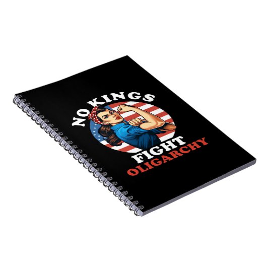 No Kings Oligarchy Retro Classic Notizblock (Rechte Seite)