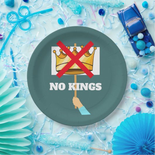 No Kings Paper Plate Pappteller (Party)