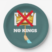 No Kings Paper Plate Pappteller (Vorderseite)