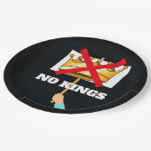 No Kings Paper Plate Pappteller (Schrägansicht)