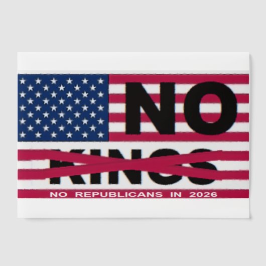 NO KINGS PERGAMENT EINLADUNGEN (Vorderseite)