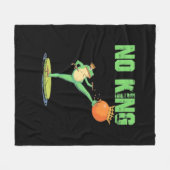 No Kings Portland Frog Protest – Funny Anti-Author Fleecedecke (Vorderseite (Horizontal))