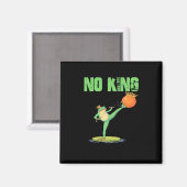 No Kings Portland Frog Protest – Funny Anti-Author Magnet (Vorderseite/Rückseite)