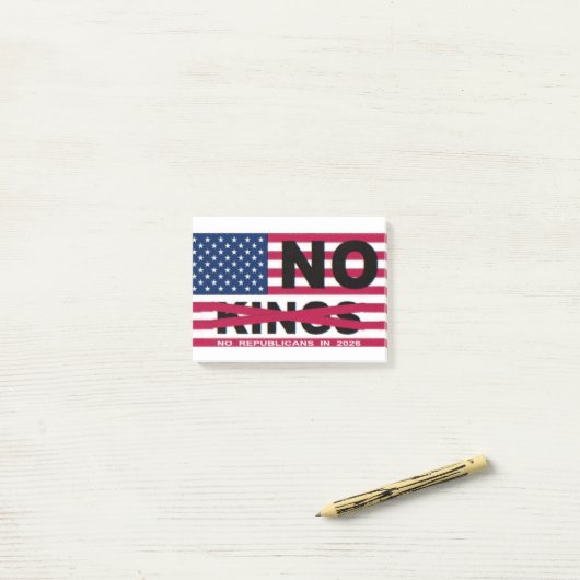 NO KINGS POST-IT KLEBEZETTEL (Auf Schreibtisch)