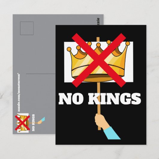 No Kings Postcard Postkarte (Vorne/Hinten)