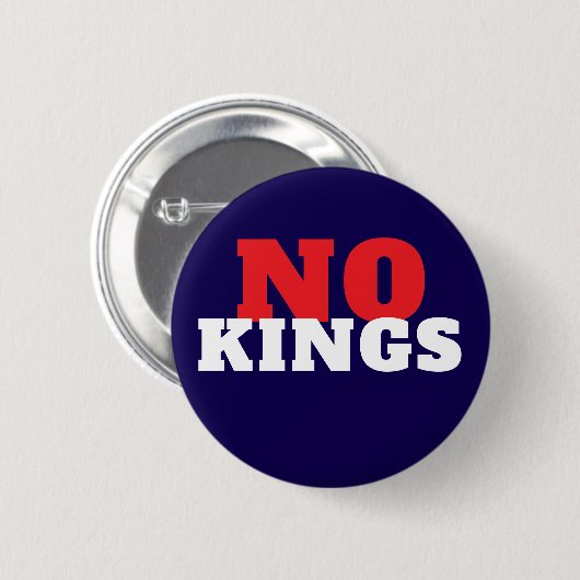 NO KINGS Protest Button (Vorne & Hinten)