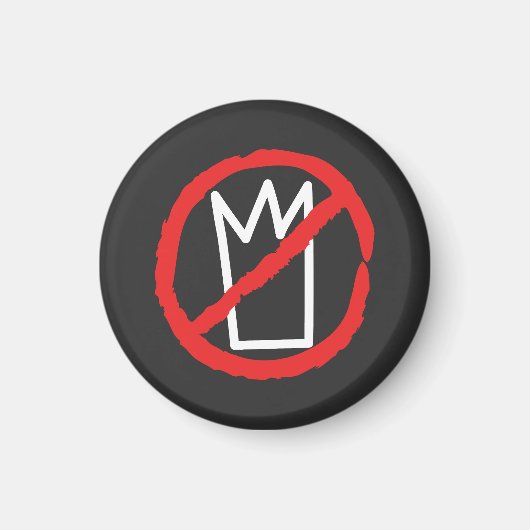 No kings protest crown logo magnet (Vorne)