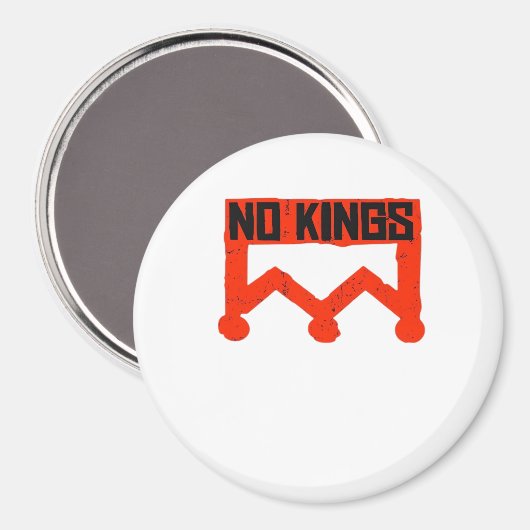 No Kings Protest Graphic Grunge Crown American Cl Magnet (Vorderseite/Rückseite)