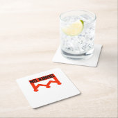 No Kings Protest Graphic Grunge Crown American Cl Rechteckiger Pappuntersetzer (Vor Ort)