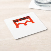 No Kings Protest Graphic Grunge Crown American Cl Rechteckiger Pappuntersetzer (angewinkelt)