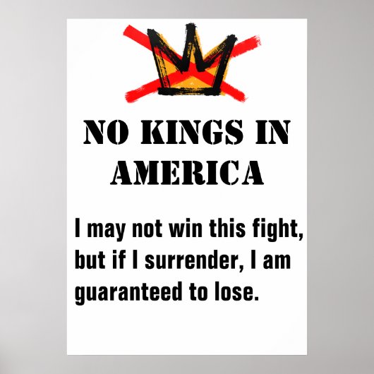 No Kings Protest Poster (Vorne)