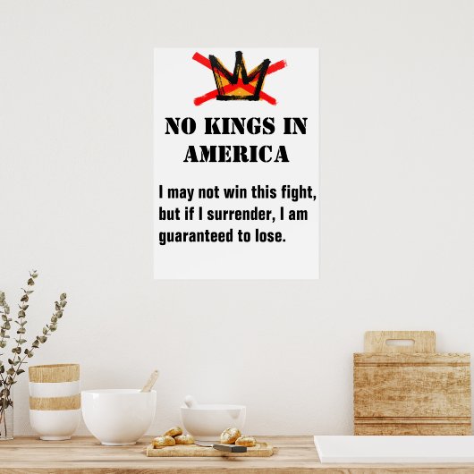 No Kings Protest Poster (Küche)