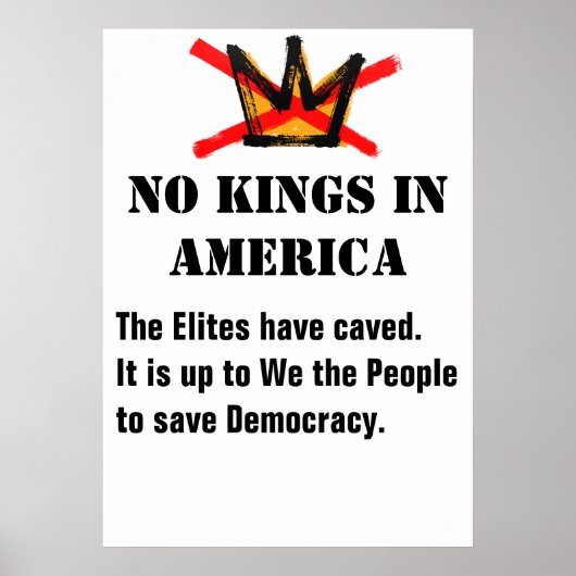 No Kings Protest Poster - Ben Franklin Quote (Vorne)