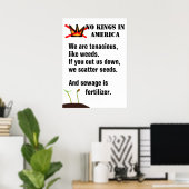 No Kings Protest poster - We are like weeds - II (Heimbüro)