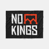 No Kings Protest Sign Fleecedecke (Vorderseite (Horizontal))