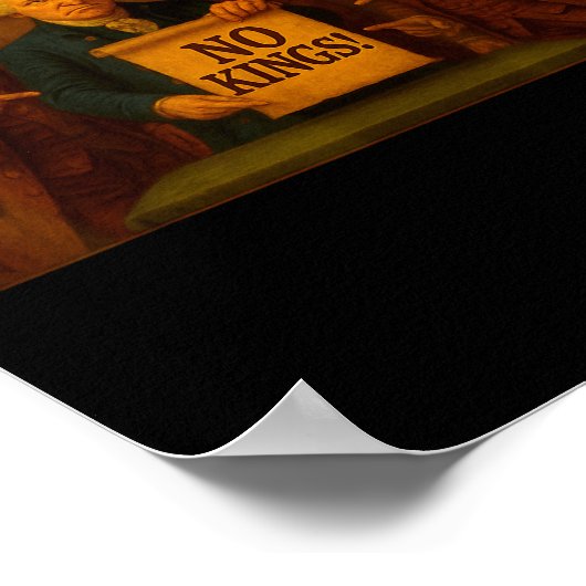 No Kings Protest Sign Funny Founding Fathers Disap Poster (Ecke)