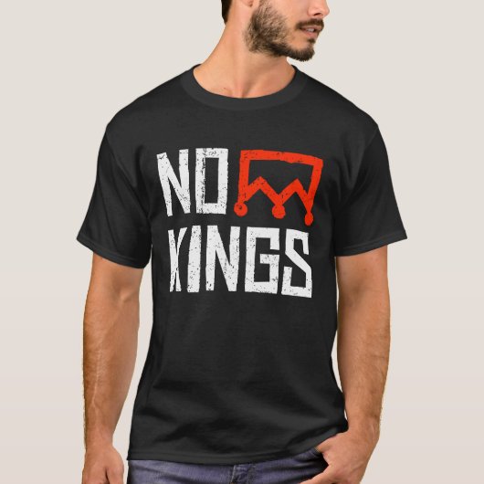 No Kings Protest Sign T-Shirt (Vorderseite)
