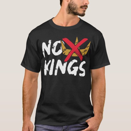 No Kings Protest Sign T-Shirt (Vorderseite)